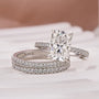 3.5Ct Radiant Cut 3PC White Gold Moissanite Diamond Wedding Ring - louilyjewelry