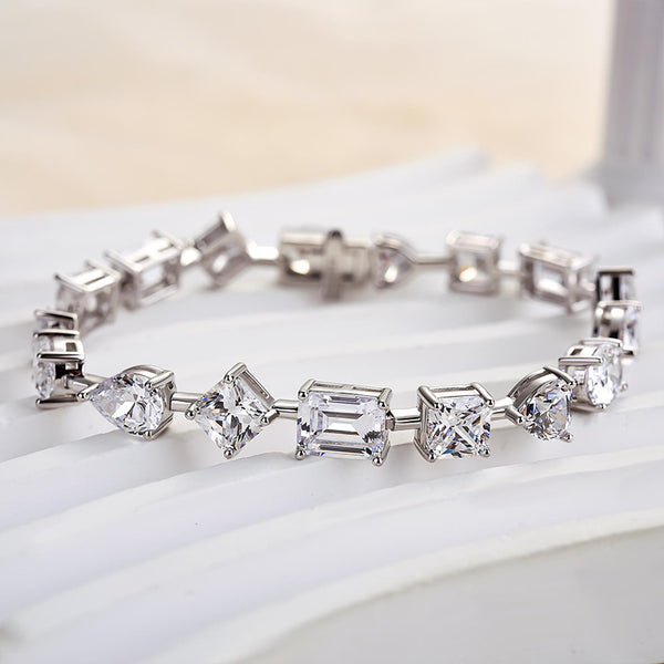 Louily Stunning Unique Design Bracelet for Women In Sterling Silver