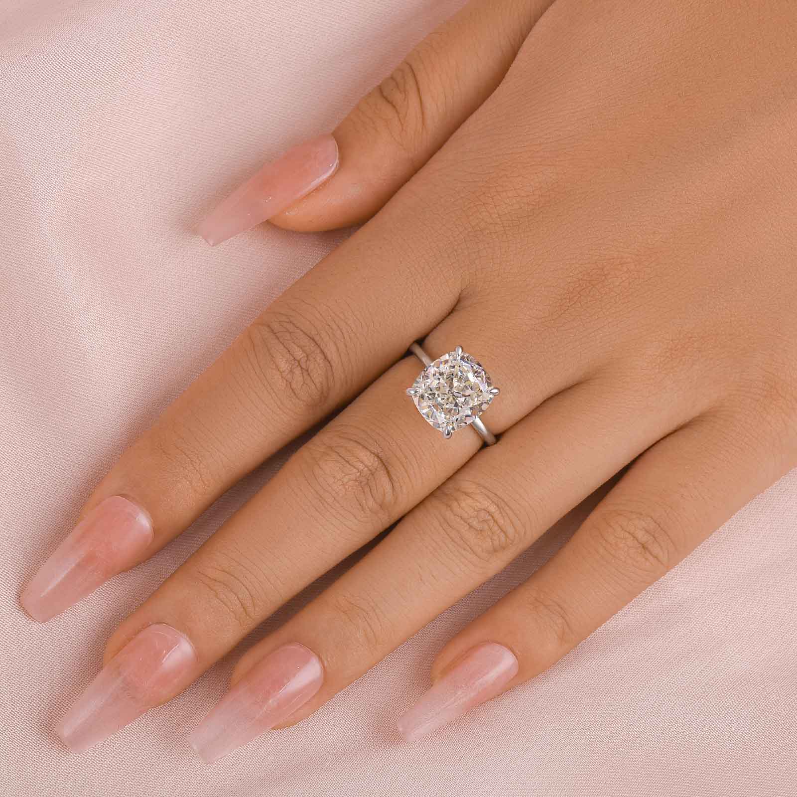 Louily Precious 6.0CT Cushion Cut Engagement Ring In Sterling Silver - louilyjewelry