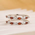 1.0Ct Red & White Stone Unique Insert Wedding Band Engagement Ring Enhancer - louilyjewelry