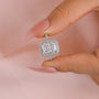 Louily Noble Halo Radiant Cut Engagement Ring - louilyjewelry