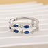 Side View of Blue and White Engagement Ring Enhancer
