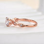 Louily Rose Gold Round Cut Promise Ring - louilyjewelry