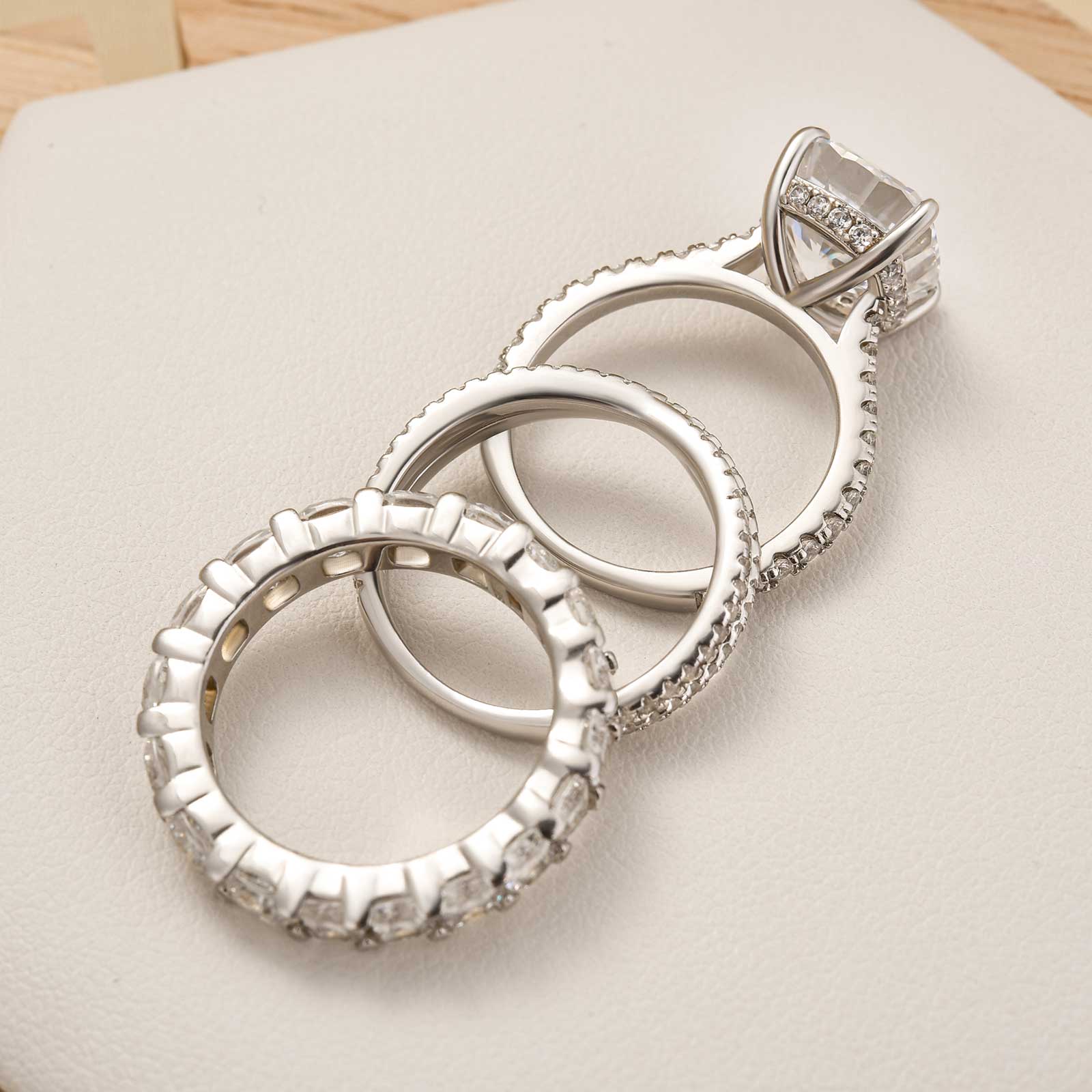 Louily Gorgeous 4.5Ct Cushion Cut 3PC Wedding Ring Set In Sterling Silver - louilyjewelry