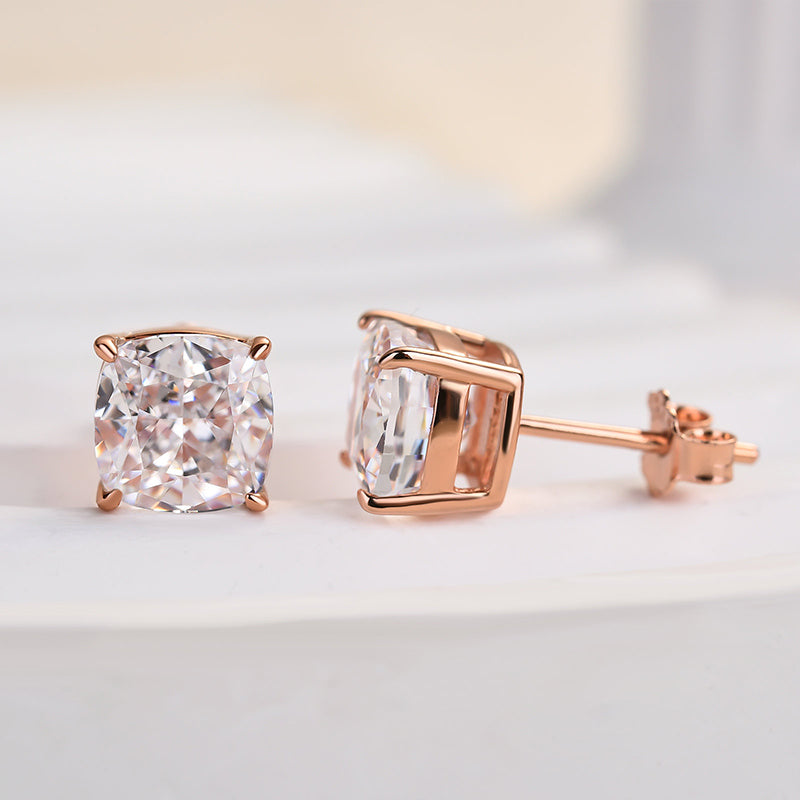 Louily Cushion Cut Sterling Silver Women's Stud Earrings - louilyjewelry