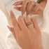 1.0Ct Red & White Stone Unique Insert Wedding Band Engagement Ring Enhancer - louilyjewelry