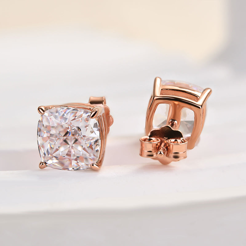 Louily Cushion Cut Sterling Silver Women's Stud Earrings - louilyjewelry