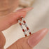 1.0Ct Red & White Stone Unique Insert Wedding Band Engagement Ring Enhancer - louilyjewelry
