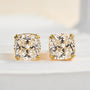 Louily Stunning Sterling Silver Cushion Cut Stud Earrings for Women - louilyjewelry