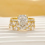 3PC 4.5Ct Radiant Cut Wedding Ring Set With Two Luxe Wedding Bands - louilyjewelry