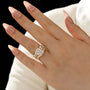 3PC 4.5Ct Radiant Cut Wedding Ring Set With Two Luxe Wedding Bands - louilyjewelry