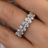 Louily Eternity Oval Cut Wedding Band For Women In Sterling Silver - louilyjewelry