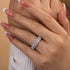 Louily Eternity Oval Cut Wedding Band For Women In Sterling Silver - louilyjewelry