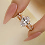 Louily Attractive 2.5Ct Oval Cut Bridal Wedding Ring Set - louilyjewelry
