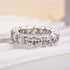 Louily Eternity Oval Cut Wedding Band For Women In Sterling Silver - louilyjewelry