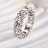Louily Eternity Oval Cut Wedding Band For Women In Sterling Silver - louilyjewelry