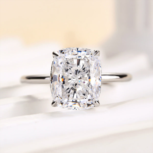 Louily Attractive Cushion Cut Engagement Ring