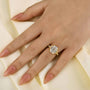 Louily Stunning Emerald Cut Three Stone Engagement Ring In Sterling Silver - louilyjewelry