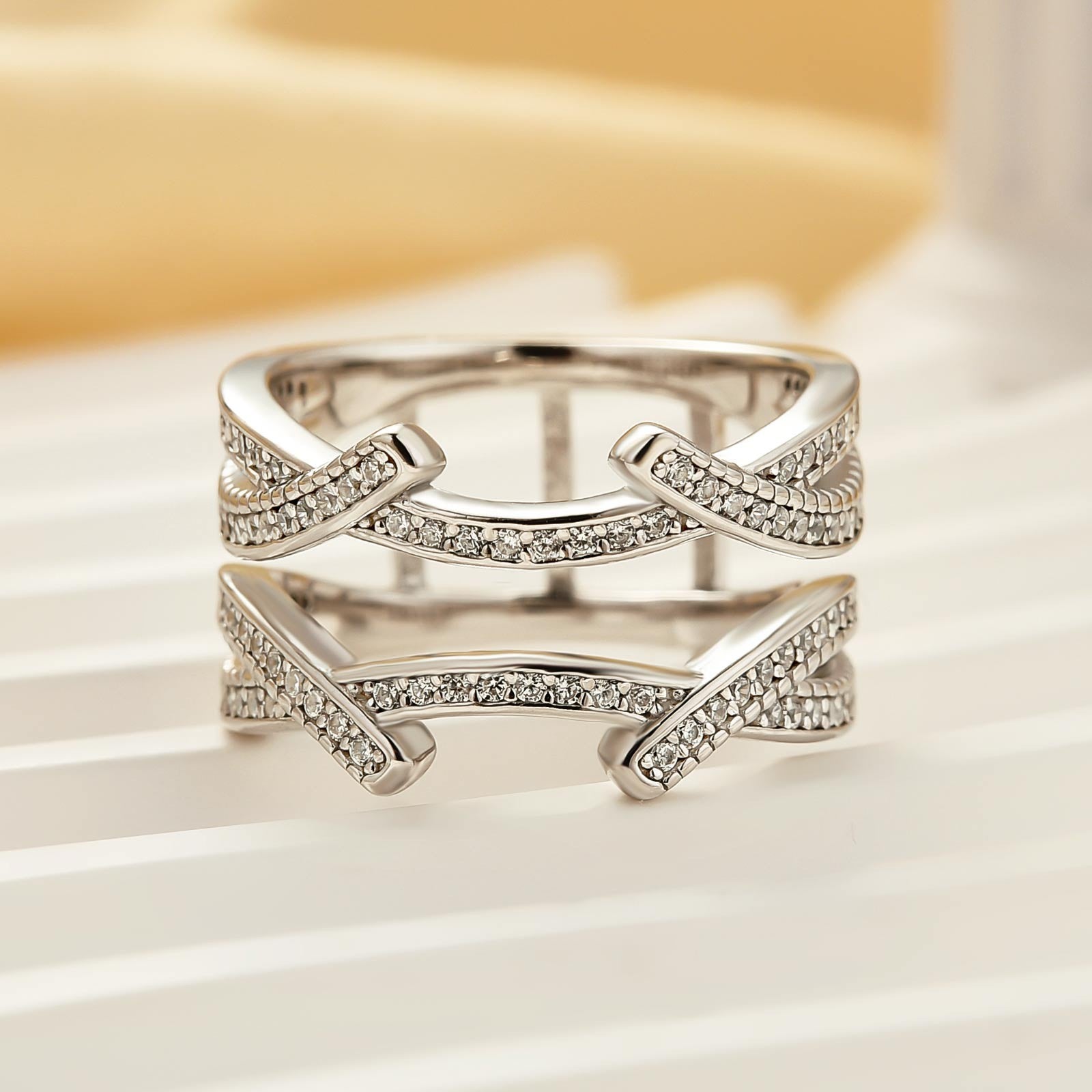 0.6Ct Insert Wedding Band Engagement Ring Enhancer