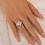 S925 5.0Ct Pear Cut Three Stone Engagement Ring Travel Wedding Gift Ring For Her
