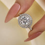 Louily Luxury Double Halo 2.0 Carat Round Cut Engagement Ring - louilyjewelry