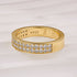 Half 1.0 Ct Round Cut Moissanite Wide Wedding Band In Sterling Silver - louilyjewelry