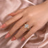 Louily Outstanding Moissanite 4.0 Carat Oval Cut Three Stone Engagement Ring - louilyjewelry