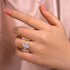 Louily Outstanding Moissanite 4.0 Carat Oval Cut Three Stone Engagement Ring - louilyjewelry