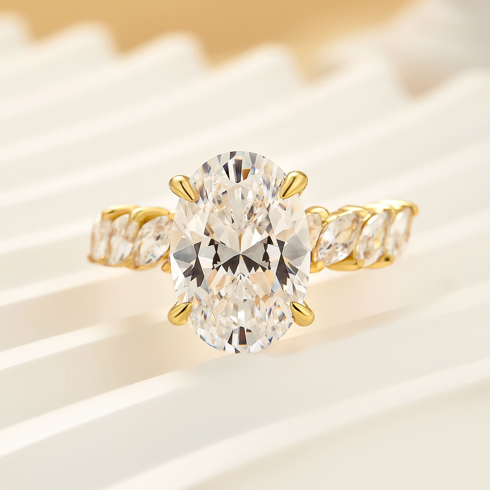 Unique 4.5Ct Oval Cut Engagement Ring Travel Ring In Sterling Silver