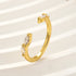 Elegant Marquise Cut Yellow Gold Open Wedding Band - louilyjewelry