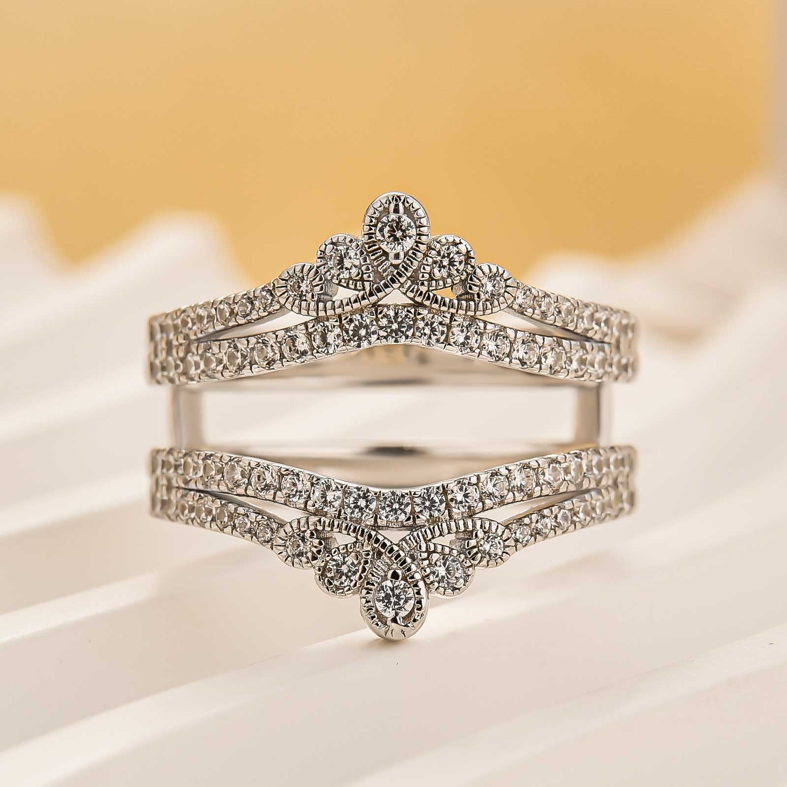 1.0Ct Round Cut Jacket Wedding Band Engagement Ring Enhancer