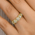 Louily Fashion Halo Five Stone Anniversary Ring In Sterling Silver - louilyjewelry