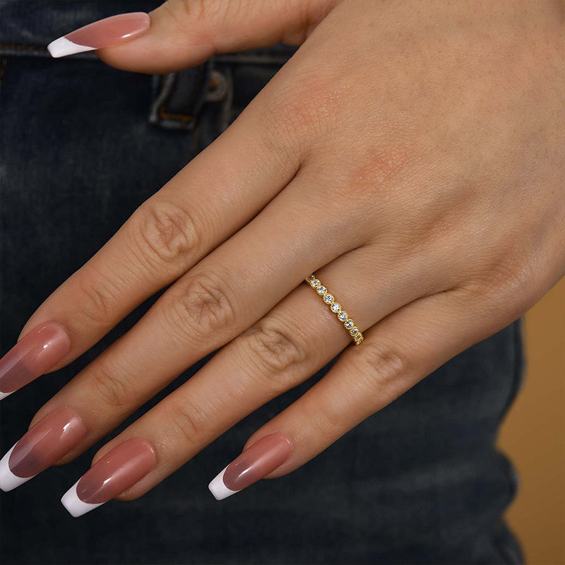 Louily Vintage Round Cut Women's Wedding Band - louilyjewelry