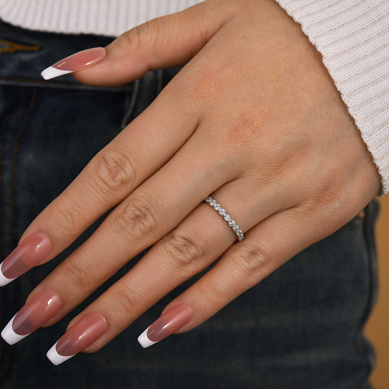 Louily Vintage Round Cut Women's Wedding Band - louilyjewelry