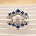 Pavé Full Eternity Blue & White Stone Enhancer Wedding Band - louilyjewelry