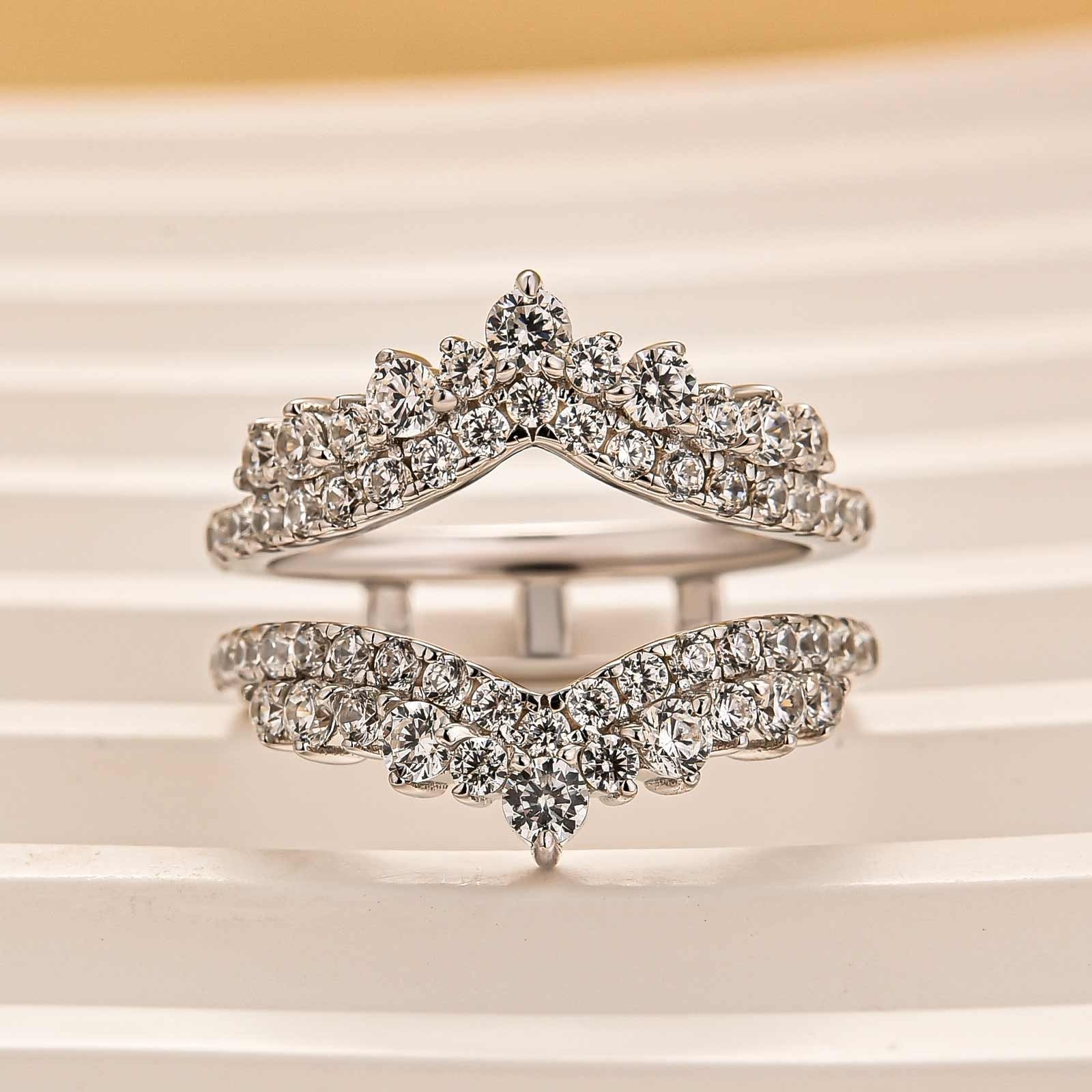 Pavé Full Eternity Enhancer White/Yellow Gold Wedding Band