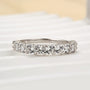 Louily Classic Half Eternity Round Cut Wedding Band - louilyjewelry