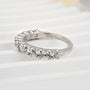 Louily Classic Half Eternity Round Cut Wedding Band - louilyjewelry
