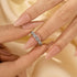 0.5Ct Simulated Diamond Eternity Wedding Band Travel Ring In Sterling Silver - louilyjewelry
