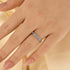0.5Ct Simulated Diamond Eternity Wedding Band Travel Ring In Sterling Silver - louilyjewelry