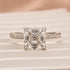 3.0Ct Asscher Cut White Gold Moissanite Diamond Engagement Ring - louilyjewelry