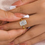 18K yellow gold plated 4.5 Ct Radiant Cut moissnaite Engagement Ring