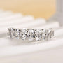 Louily Half Oval Cut Simulated Diamond Wedding Band - louilyjewelry