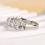 Louily Half Oval Cut Simulated Diamond Wedding Band - louilyjewelry