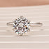 Moissanite 4.0Ct/3.0Ct Round Cut 6 Prong Engagement Ring For Women - louilyjewelry