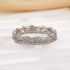 0.5Ct Simulated Diamond Eternity Wedding Band Travel Ring In Sterling Silver - louilyjewelry