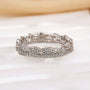 0.5Ct Simulated Diamond Eternity Wedding Band Travel Ring In Sterling Silver - louilyjewelry