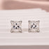 Louily Classic Moissanite Square Princess Cut Stud Earrings In Sterling Silver - louilyjewelry