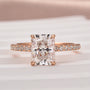 Louily Moissanite 2.0 CT Radiant Cut Engagement Ring In Sterling Silver - louilyjewelry