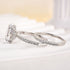 Side View of Oval Cut Ring and Half Eternity Band